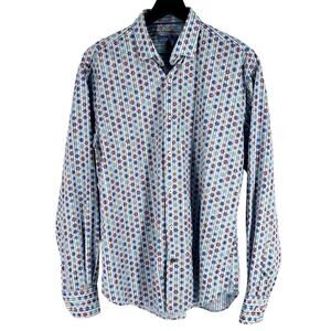 Luciano Visconti Black label Flower dress shirt large